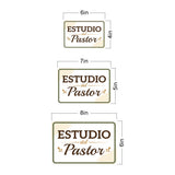 Classic Framed Plus Estudio del Pastor — Pastor's Study Door or Wall Sign | Spanish - Church Room & Area Signs
