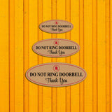 Oval Plus Do Not Ring Doorbell Thank You Wall or Door Sign | Home Signage No Soliciting