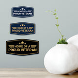 Signs ByLITA Fancy Home of a Proud Veteran Easy Installation | Honor Veterans with Military Signs | US Pride | Businesses and Homes Wall or Door Sign