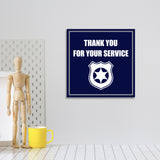 Square Plus Thank You For Your Service Wall or Door Sign | Police First Responders Appreciation Signage