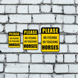 Portrait Round Plus Please No Feeding Or Touching Horses Wall or Door Sign | Farm/Barn Warning Signage