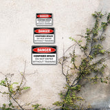 Classic Framed Plus Danger: Confined Space – Do Not Enter Without Training Door or Wall Sign | Miscellaneous Warning Signs - Industrial & Construction