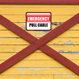 Classic Framed Plus Emergency Pull Cable Door or Wall Sign | Business Protection Construction Site Warehouse & Shop Area