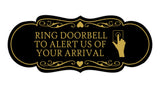 Signs ByLITA Designer Ring Doorbell to Alert Us of Your Arrival Wall or Door Sign