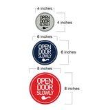 Signs ByLITA Circle Open Door Slowly Wall or Door Sign