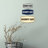 Fancy Security Gate Wall or Door Sign