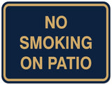 Signs ByLITA Classic Framed NO SMOKING ON PATIO Door or Wall Sign Durable Plastic | Easy Installation | Elegant Design