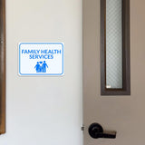 Classic Framed Plus Family Health Services Door or Wall Sign | Hygiene and Safety Signage