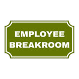 Notched Standard Employee Breakroom Wall or Door Sign | Facilities and Rooms Sign
