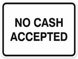 Signs ByLITA Classic Framed NO CASH ACCEPTED Door or Wall Sign Durable Plastic | Easy Installation | Elegant Design