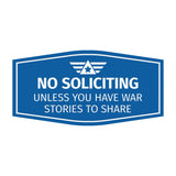 Signs ByLITA Fancy No Soliciting, Unless You Have War Stories to Share Easy Installation | Honor Veterans with Military Signs | US Pride | Businesses and Homes Wall or Door Sign
