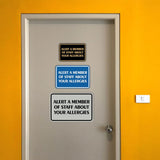 Signs ByLITA Classic Framed Alert A Member Of Staff About Your Allergies Durable Sign | Easy Installation | Elegant Design Wall or Door Sign