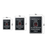 Portrait Round Plus Emergency Unit – Authorized Personnel Only Wall or Door Sign | Patient-Specific Rooms