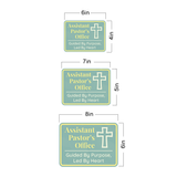 Classic Framed Plus Assistant Pastor’s Office – Guided By Purpose, Led By Heart Door or Wall Sign | Church and Place of Worship Signs