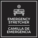 Signs ByLITA Square Emergency Stretcher Door or Wall Sign | Spanish Bilingual Business And Office Signs