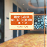 Classic Framed Plus Temperature Checks Required for Entry – Thank You Door or Wall Sign | Medical Facility Greeting & Reception