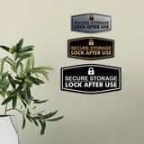 Signs ByLITA Fancy Secure Storage Lock After Use Sign | Easy Installation | Elegant Design Wall or Door Sign