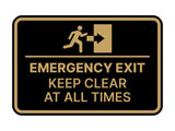 Signs ByLITA Classic Framed Emergency Exit: Keep Clear at All Times Wall or Door Sign