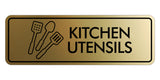 Signs ByLITA Standard Kitchen Utensils Door or Wall Sign Easy Installation | Durable Construction | Kitchen Essentials | Hygiene | AirBnB Signs