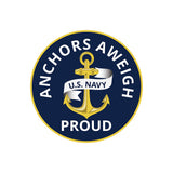 Circle Plus Anchors Aweigh: U.S. Navy Proud Door or Wall Sign Honor Veterans with Military Signs | US Pride | Veteran Gratitude and Discount Signs