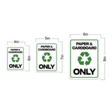 Portrait Round Plus Paper & Cardboard Only Wall or Door Sign | Office Eco-Friendly Signage