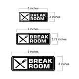 Standard Plus Break Room Wall or Door Sign | Office Public Signage