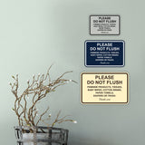 Signs ByLITA Classic Framed, Please Do Not Flush Feminine Products, Tissues, Baby Wipes, Cotton Swabs, Paper Towels, Diapers or Trash. Thank you, Wall or Door Sign