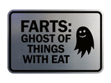 Signs ByLITA Classic Framed Farts: Ghost Of Things With Eat Wall or Door Sign