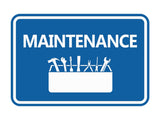 Classic Framed Maintenance Wall or Door Sign