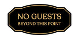 Signs ByLITA Victorian No guests Beyond This Point Business Wall or Door Sign