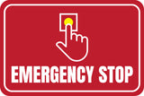 Classic Framed Plus Emergency Stop Wall or Door Sign | Health & Safety Warning Signage