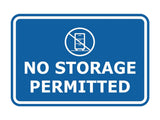 Signs ByLITA Classic Framed, No Storage Permitted Wall or Door Sign
