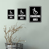 Portrait Round Plus Changing Area Wall or Door Sign | Handicapped Public Signage
