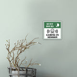 Square Plus Quiet Hours: Gaming in Session Wall or Door Sign | Easy Installation | Gaming Room Signage