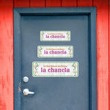 Standard Plus In this House we throw la chancla Door or Wall Sign | Funny Spanish Signs For Stores & Businesses