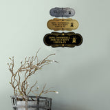 Signs ByLITA Designer Ring Doorbell for Security Check-In Wall or Door Sign