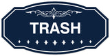 Signs ByLITA Victorian Trash Wall or Door Sign - Laser-Engraved Lettering | Durable ABS Plastic | Vibrant Colors | Powerful Foam Tape