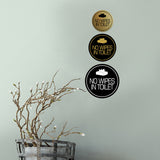 Signs ByLITA Circle No Wipes In Toilet Wall or Door Sign