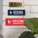 Standard Plus Oficina Administrativa Door or Wall Sign | Spanish | Office Business Sign