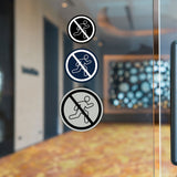 Signs ByLITA Circle No Running Graphic Door or Wall Sign | Easy Installation | Durable Construction | Promote Health And Safety | Caution Warning Sign for Home, Business and Office Spaces