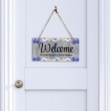 Welcome Please Remove Your Shoes 5x10 Hanging Wall or Door Sign