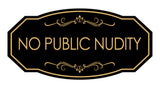 Signs ByLITA Victorian No Public Nudity Wall or Door Sign