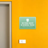 Classic Framed Plus No Food Waste in General Trash – Please Use Compost Door or Wall Sign | General Waste & Disposal