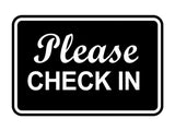 Signs ByLITA Classic Framed, Please Check In Wall or Door Sign