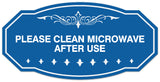 Signs ByLITA Victorian Please Clean Microwave After Use Wall or Door Sign - Laser-Engraved Lettering | Durable ABS Plastic | Vibrant Colors | Powerful Foam Tape