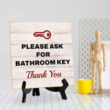 General Warnings & Courtesy Notices 5"x 5" Square Table Sign With Acrylic Easels