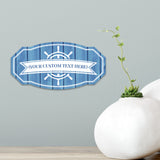 Victorian Custom plus Boat (Dusty Blue Wood) Door or Wall Sign | Easy Installation | Family & Business Signage