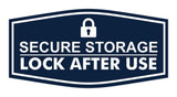 Signs ByLITA Fancy Secure Storage Lock After Use Sign | Easy Installation | Elegant Design Wall or Door Sign