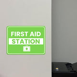 Classic Framed Plus First Aid Station Door or Wall Sign | Health and Safety Workplace Warning