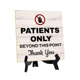 Quiet Zones & Visitor Instructions Table Signs 5"x 5" Square Table Sign With Acrylic Easel